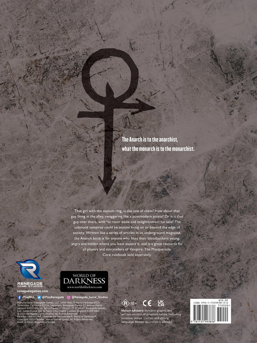 Anarch | Vampire The Masquerade | Sourcebook