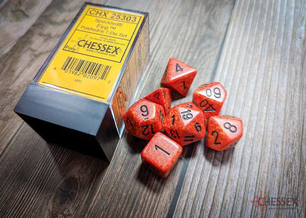 CHX25303 - Chessex: Speckled Fire Polyhedral 7-Dice Set