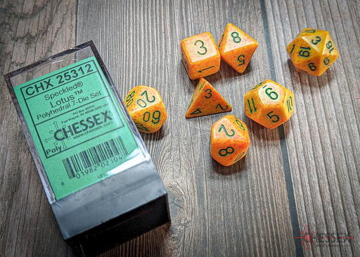 CHX25312 - Chessex: Speckled Lotus Polyhedral 7-Dice Set