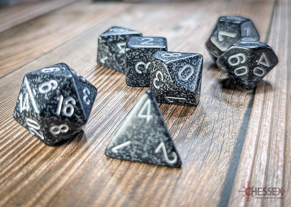 CHX25318 - Chessex: Speckled Ninja Polyhedral 7-Dice Set