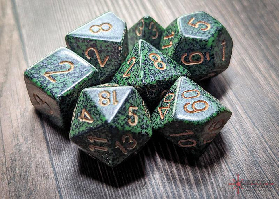 CHX25335 - Chessex: Speckled Golden Recon Polyhedral 7-Dice Set