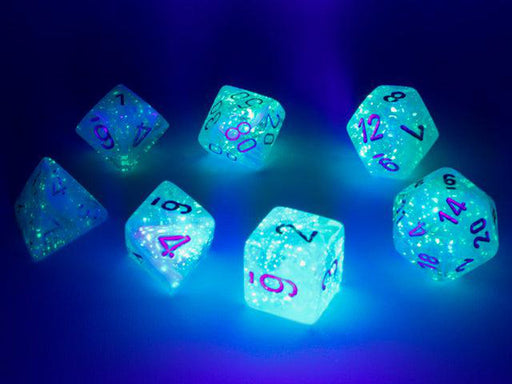 CHX27566 - Chessex: Luminary Sky/silver Polyhedral 7-Dice Set
