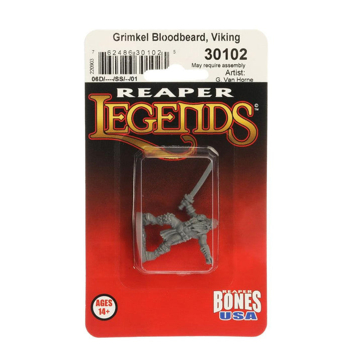 RPR30102 - Reaper Miniatures: Grimkel Bloodbeard | Human Barbarian
