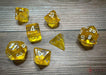 CHX23072 - Chessex: Translucent Yellow/white Polyhedral 7-Dice Set