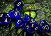 CHX23076 - Chessex: Translucent Blue/white Polyhedral 7-Dice Set