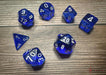 CHX23076 - Chessex: Translucent Blue/white Polyhedral 7-Dice Set