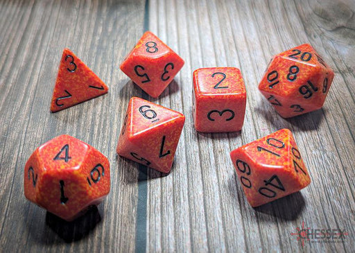 CHX25303 - Chessex: Speckled Fire Polyhedral 7-Dice Set