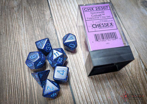 CHX25307 - Chessex: Speckled Cobalt Polyhedral 7-Dice Set
