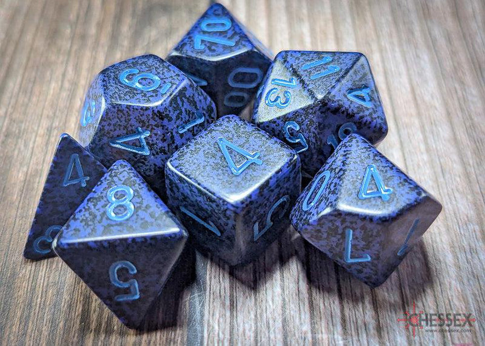 CHX25307 - Chessex: Speckled Cobalt Polyhedral 7-Dice Set