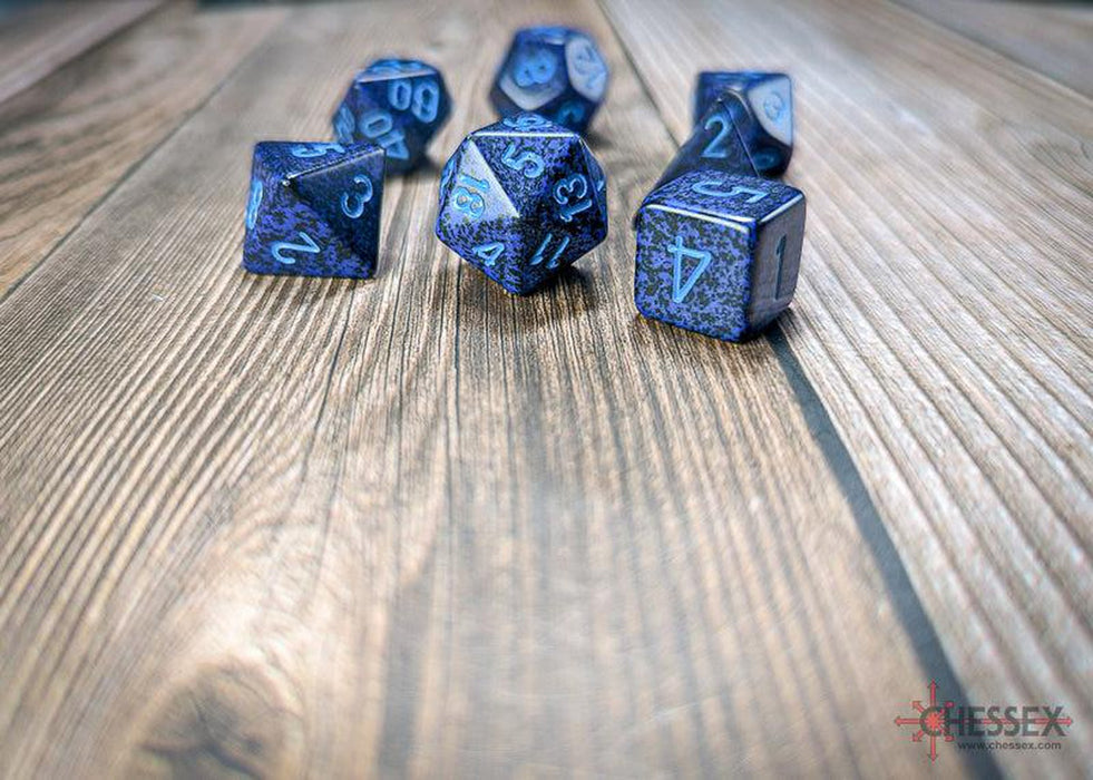 CHX25307 - Chessex: Speckled Cobalt Polyhedral 7-Dice Set