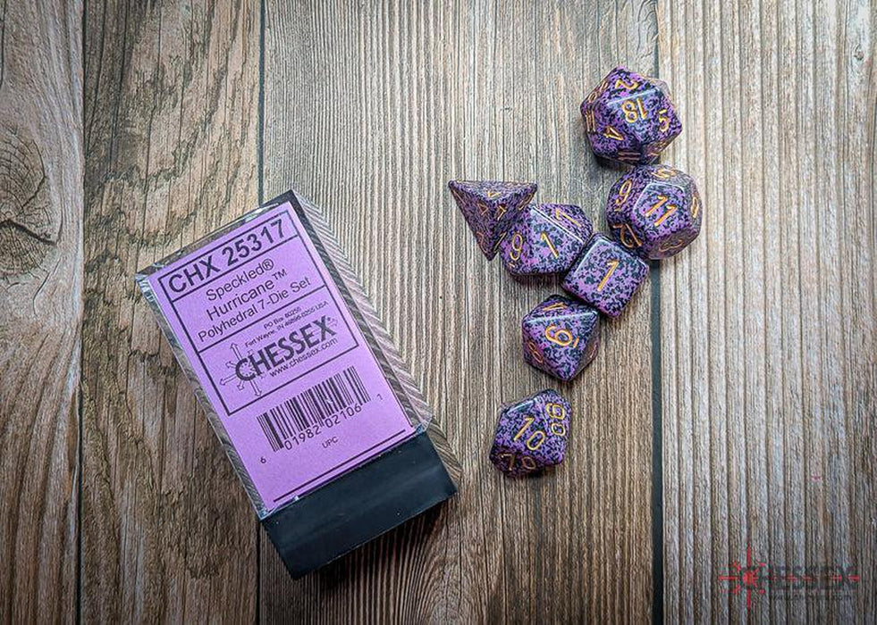 CHX25317 - Chessex: Speckled Hurricane Polyhedral 7-Dice Set