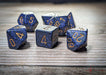 CHX25337 - Chessex: Speckled Golden Cobalt Polyhedral 7-Dice Set