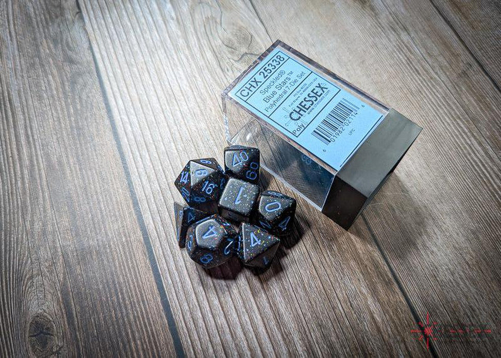 CHX25338 - Chessex: Speckled Blue Stars Polyhedral 7-Dice Set