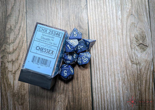 CHX25346 - Chessex: Speckled Stealth Polyhedral 7-Dice Set
