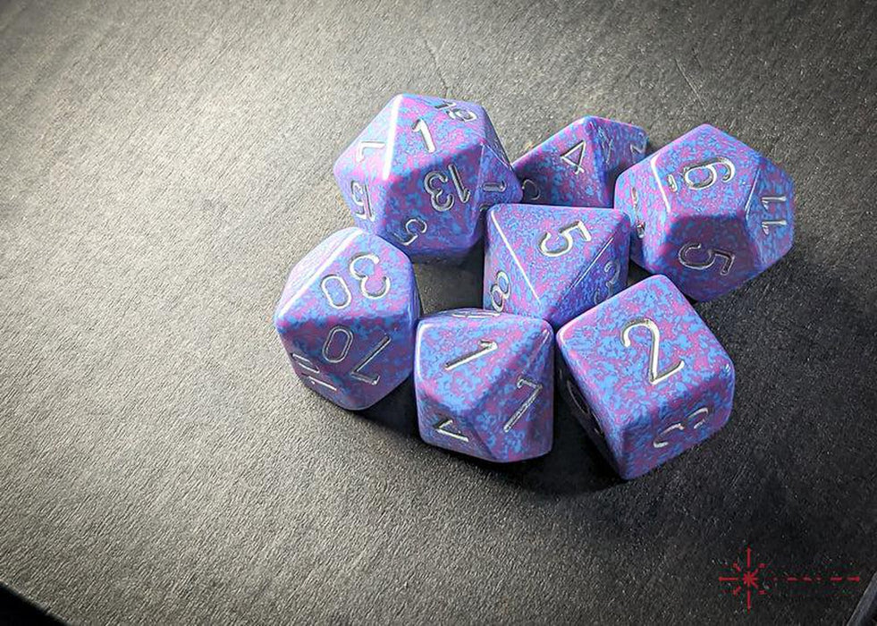 CHX25347 - Chessex: Speckled Silver Tetra Polyhedral 7-Dice Set