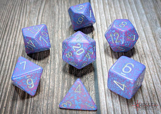 CHX25347 - Chessex: Speckled Silver Tetra Polyhedral 7-Dice Set