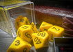CHX25402 - Chessex: Opaque Yellow/black Polyhedral 7-Dice Set