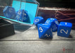 CHX25406 - Chessex: Opaque Blue/white Polyhedral 7-Dice Set