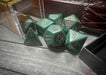 CHX25415 - Chessex: Opaque Dusty Green/copper Polyhedral 7-Dice Set