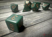 CHX25415 - Chessex: Opaque Dusty Green/copper Polyhedral 7-Dice Set