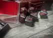 CHX25418 - Chessex: Opaque Black/red Polyhedral 7-Dice Set