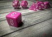 CHX25427 - Chessex: Opaque Light Purple/white Polyhedral 7-Dice Set