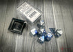 CHX26423 - Chessex: Gemini Blue-Steel/white Polyhedral 7-Dice Set