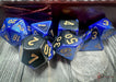 CHX26435 - Chessex: Gemini Black-Blue/gold Polyhedral 7-Dice Set