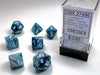 CHX27490 - Chessex: Lustrous Slate/white Polyhedral 7-Dice Set