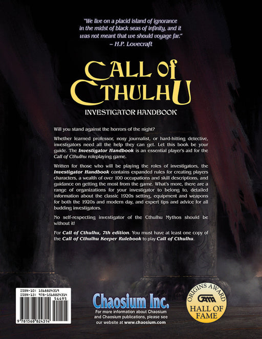 Investigator Handbook | Call of Cthulhu 7e