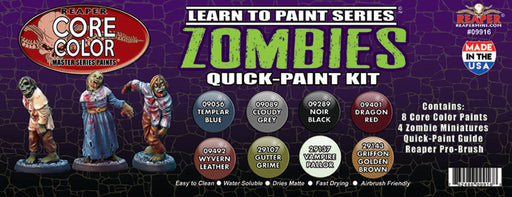 RPR09916 - Reaper Miniatures: Learn to Paint: Zombies | Quick-Paint Kit