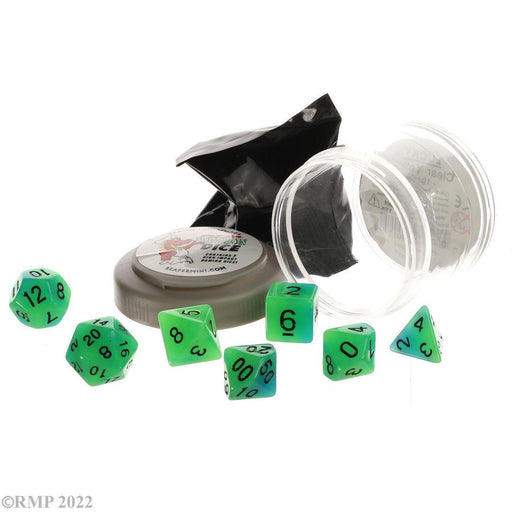 RPR19035 - Reaper Miniatures: Glow Dice - Green Blue