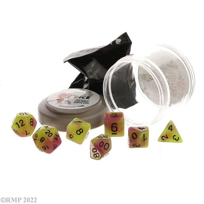 RPR19036 - Reaper Miniatures: Glow Dice - Yellow Purple